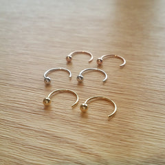 Open Hoop Earrings - Ball