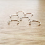 Open Hoop Earrings - cubic zirconia (cz) stone