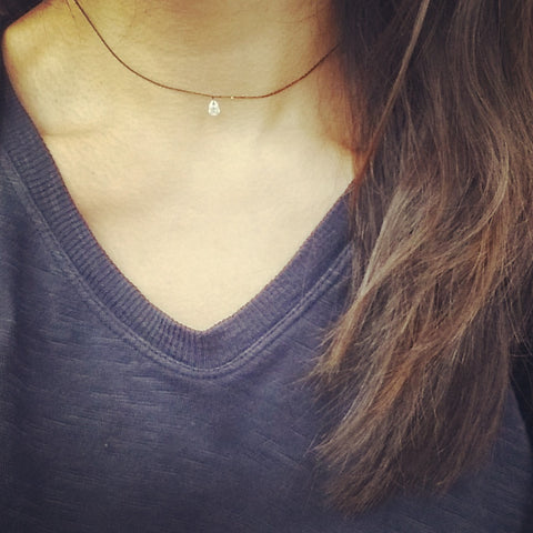 Choker Chain: Crystal Teardrop