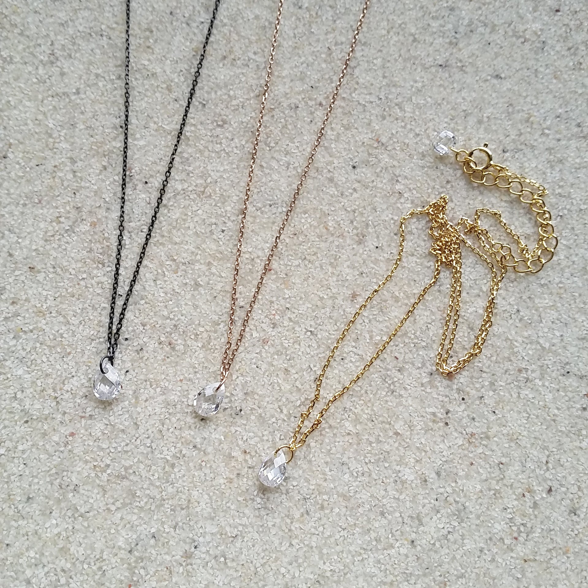 Crystal Teardrop Necklace