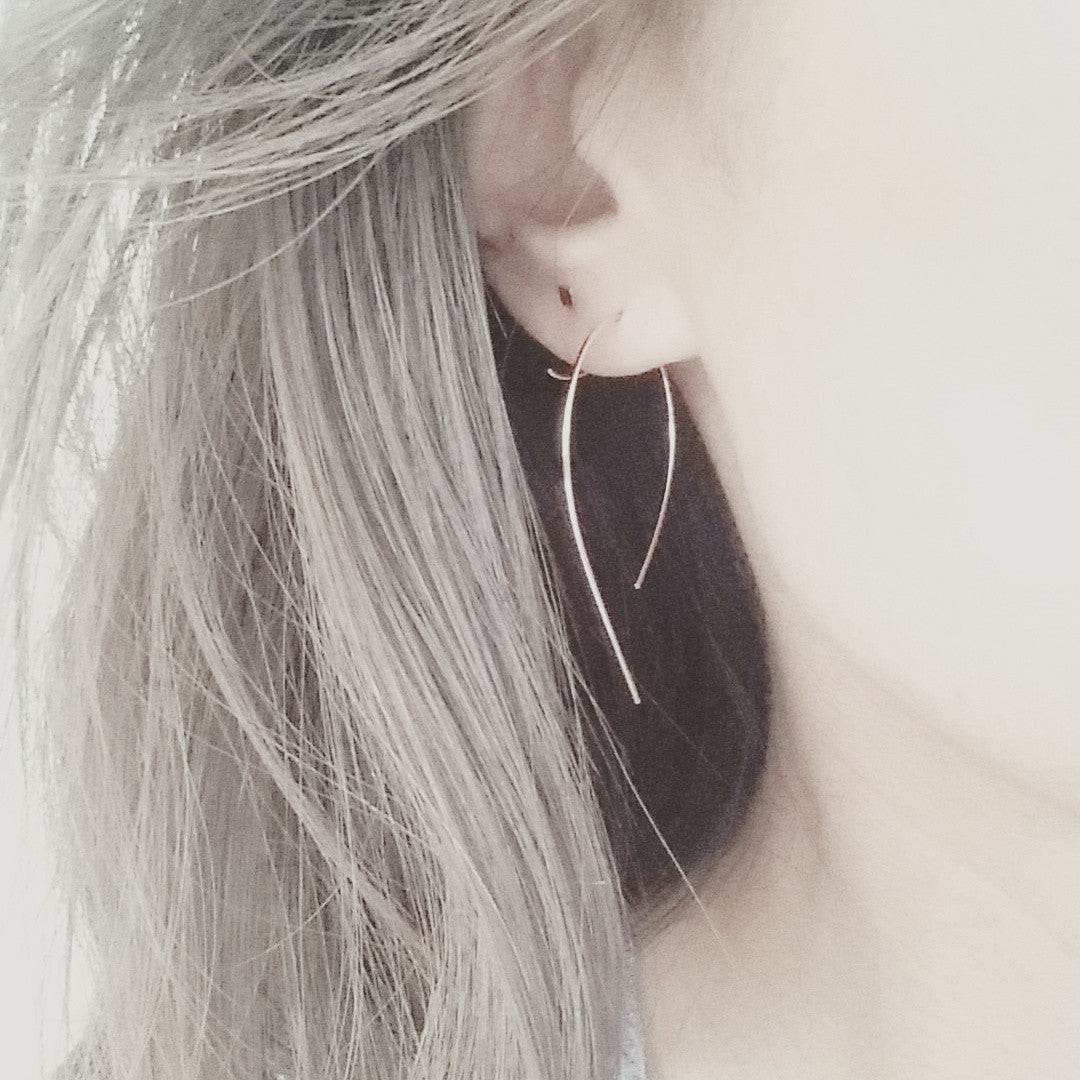 Open Hoop Earrings - Square