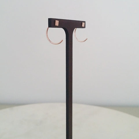 Open Hoop Earrings - Square
