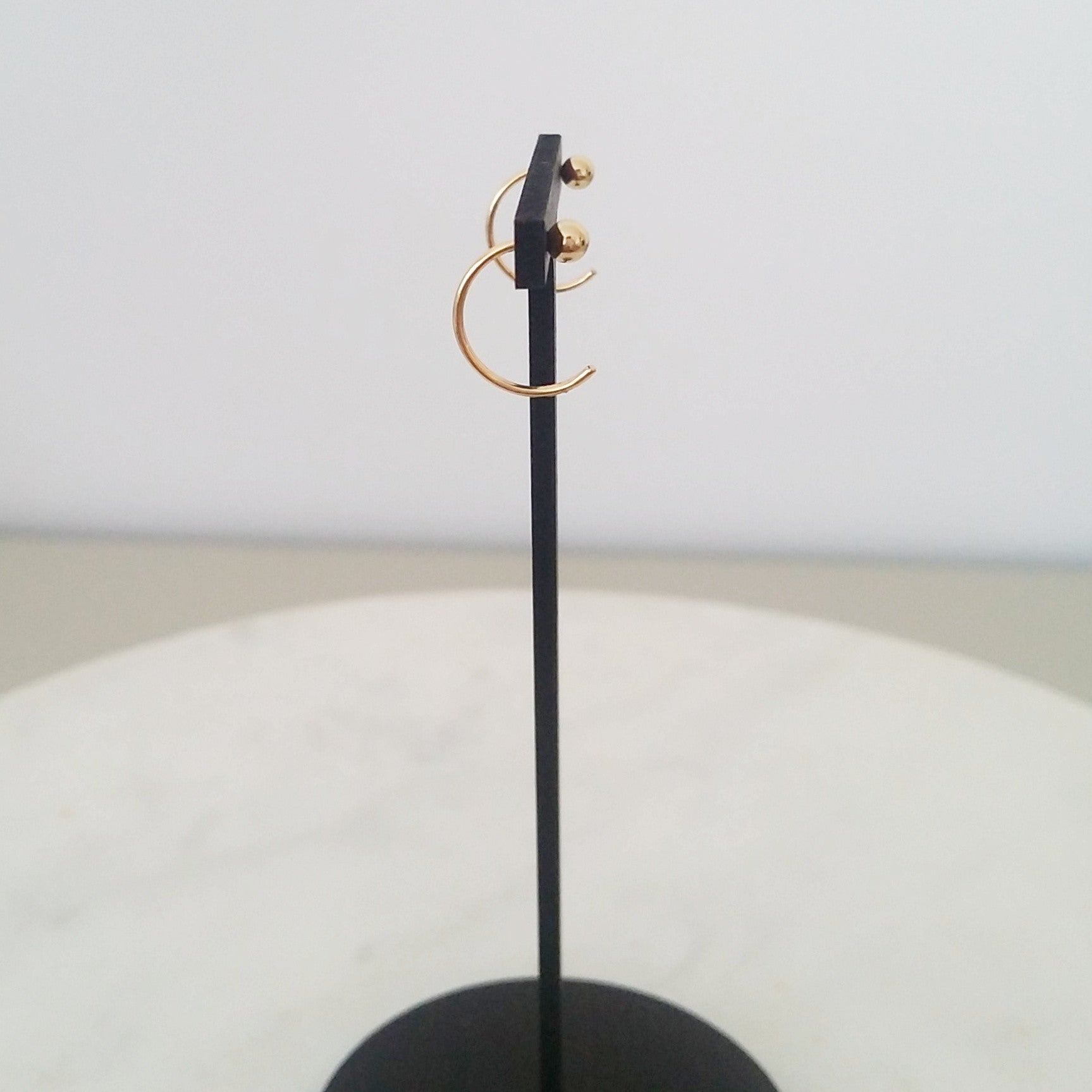 Open Hoop Earrings - Ball