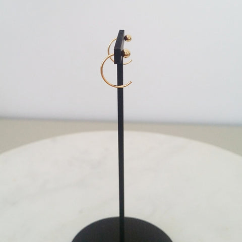 Open Hoop Earrings - Ball