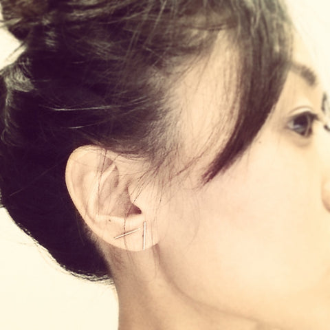 Bar Matchstick Earrings - Medium