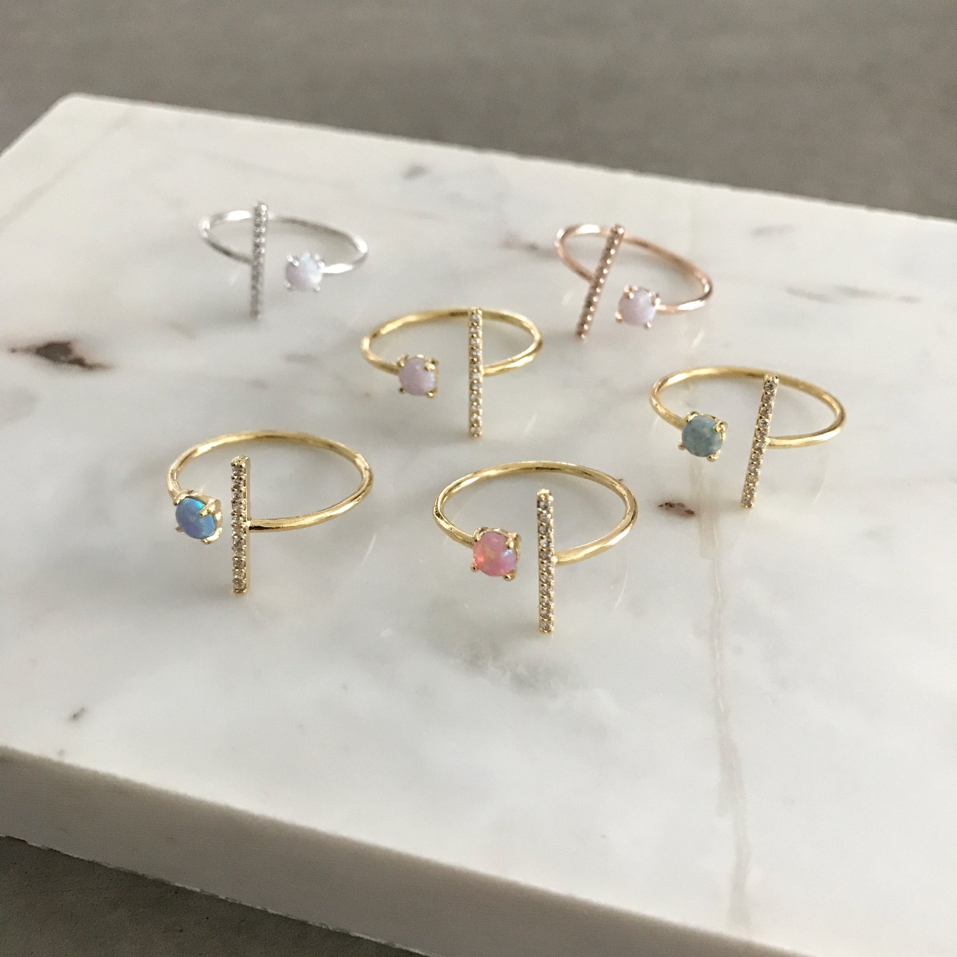 Opal: Bling Bar Ring