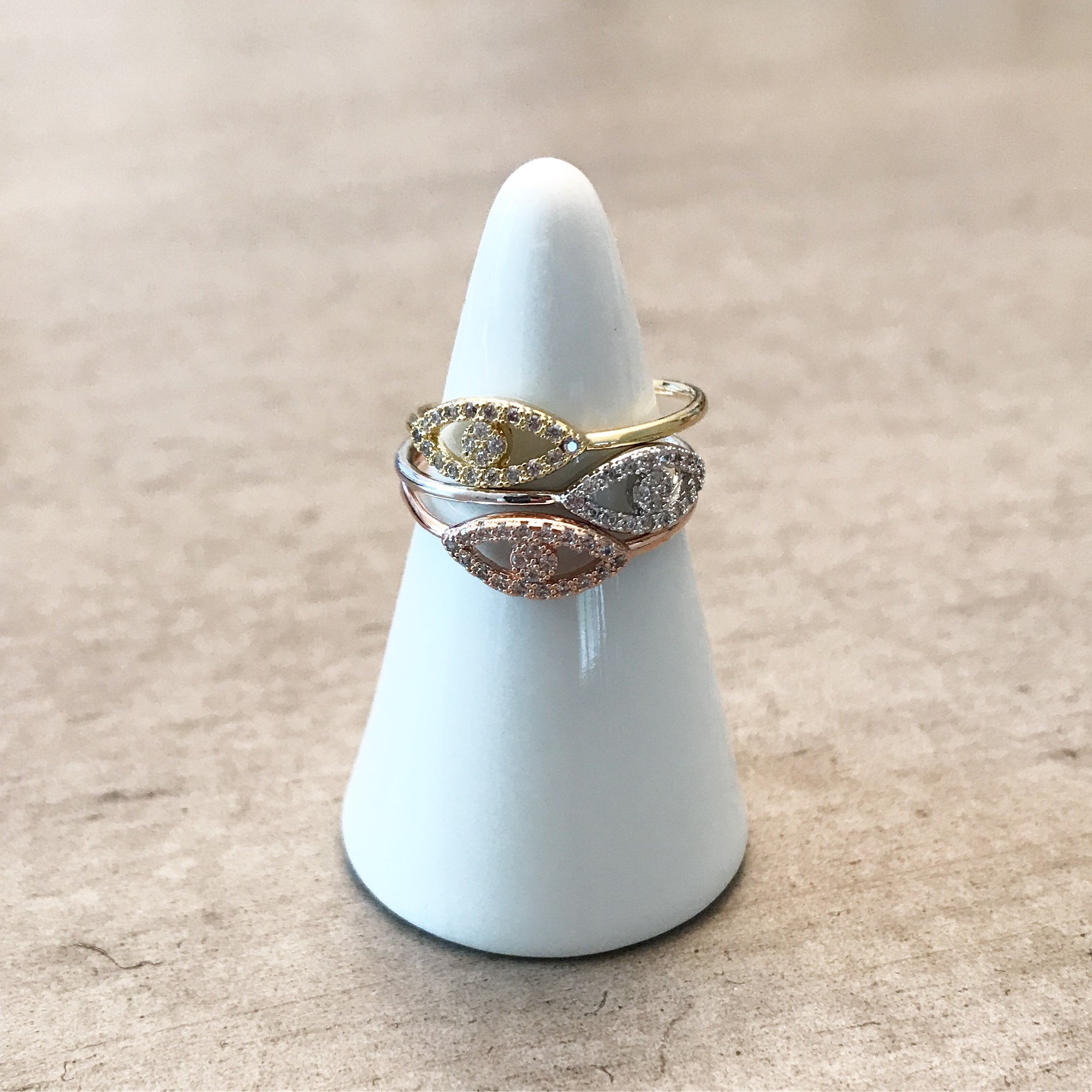 Pave Evil Eye Ring