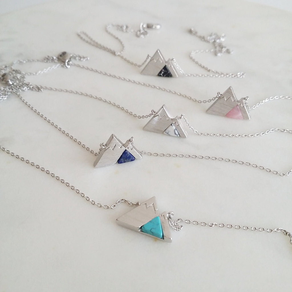 Mountain Range Gemstone Necklace