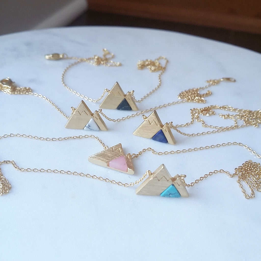 Mountain Range Gemstone Necklace