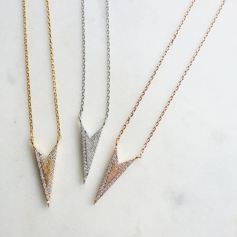 Pave Spike Necklace