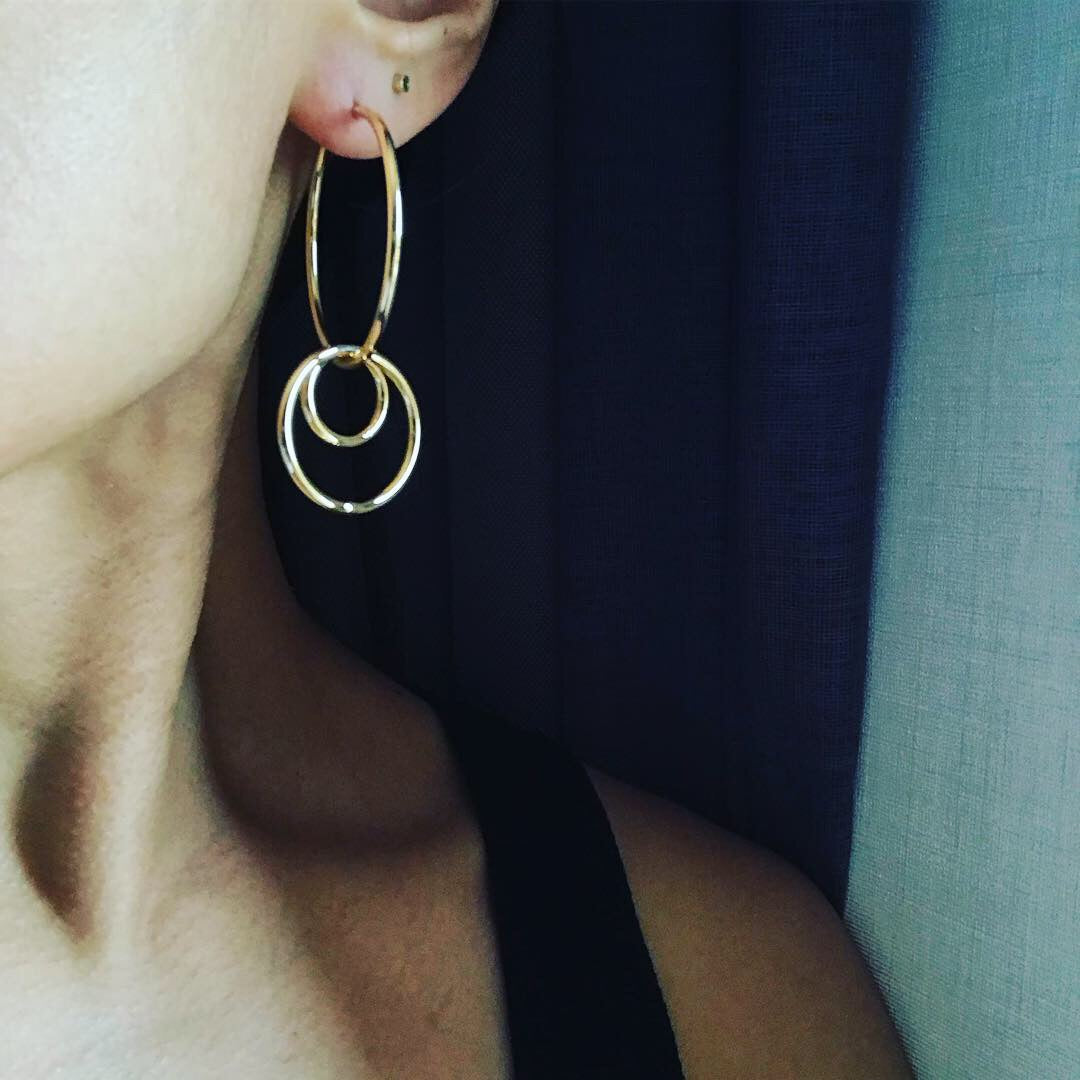 Unbalanced Hoop Earrings