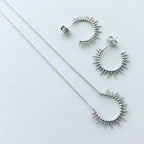 Dotty Sunburst Arc Earrings