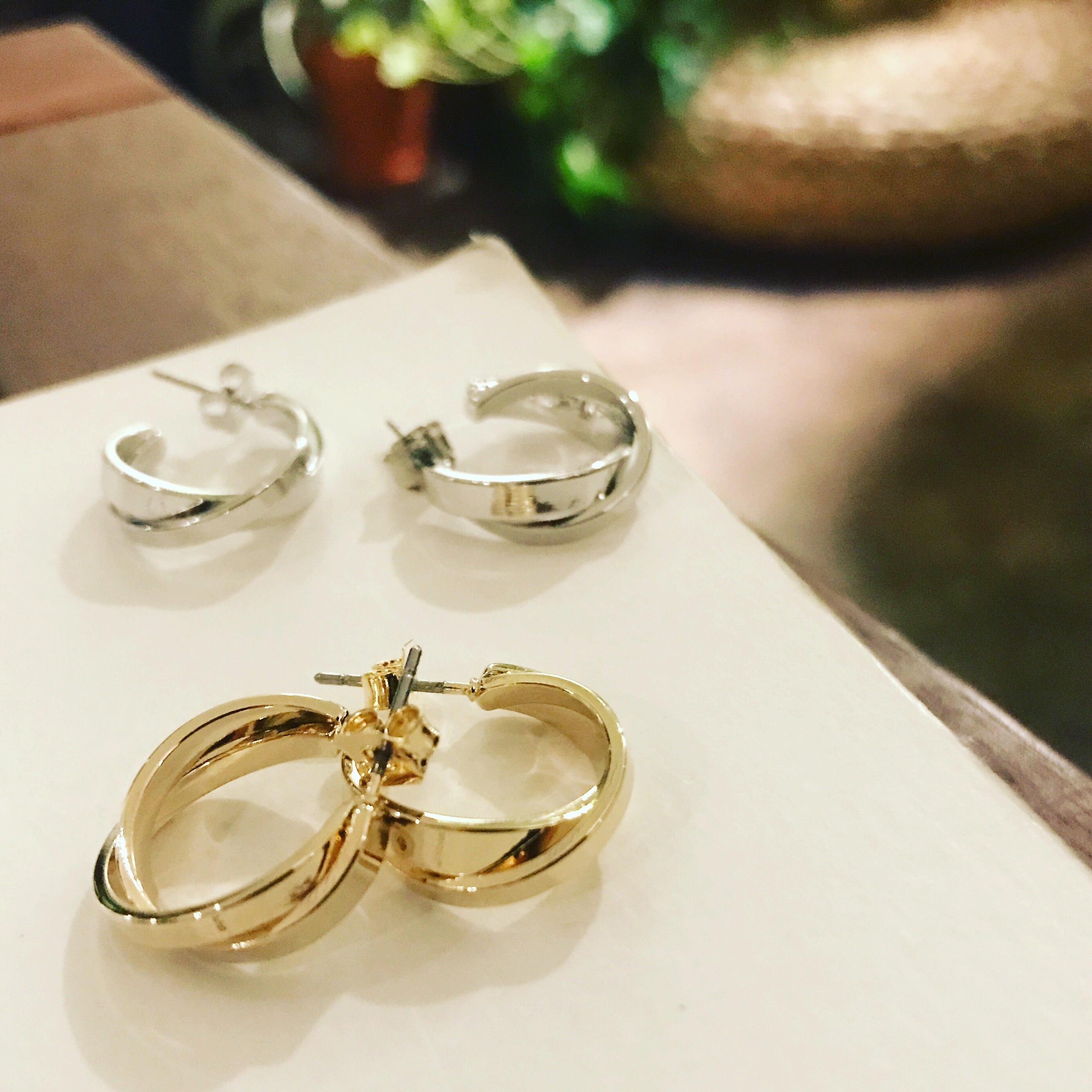 Criss Cross Hoop Earrings