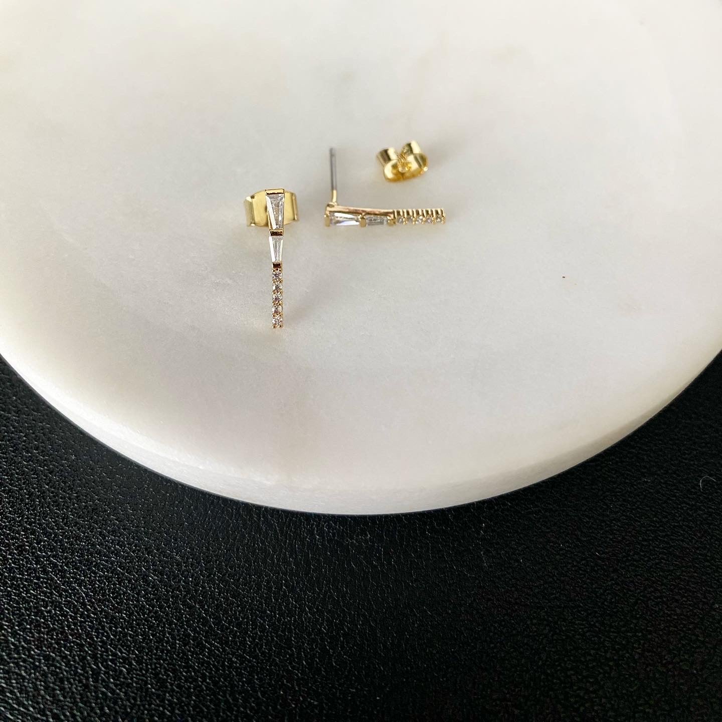 Bar Cubic Teeny Earrings