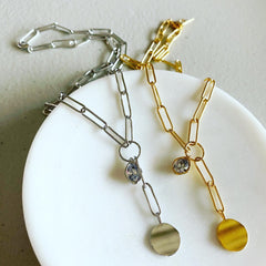 Lariat Paperclip Chain Necklace