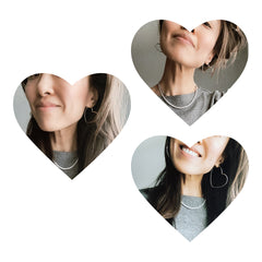 Timeless Heart Hoop Earrings