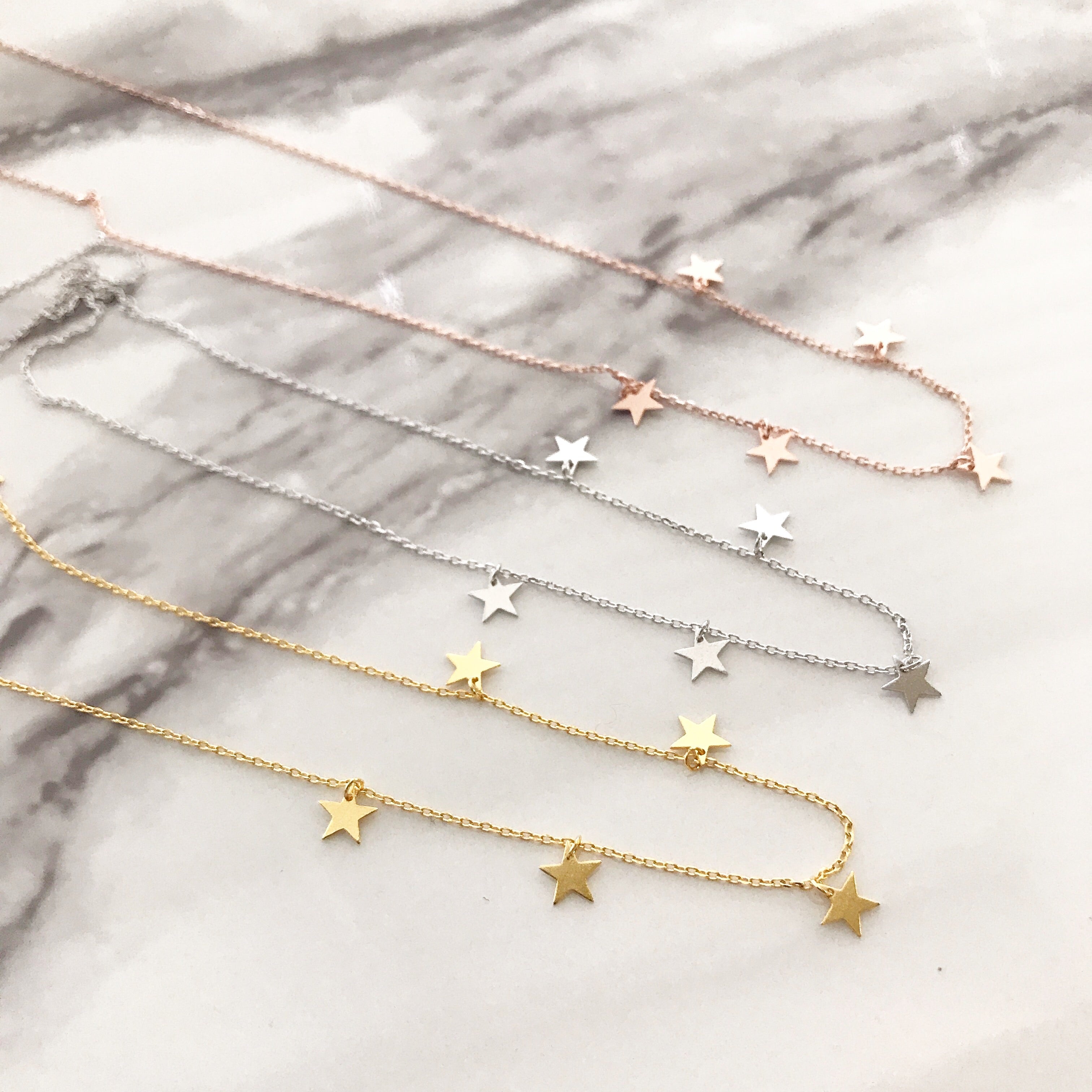 Mini Stars Dangle Necklace