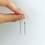 Hoop Bar Drop Earrings