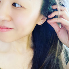 Solo CZ Split Earrings
