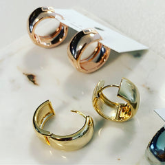 Wide Bungee Hoop Earrings