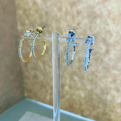 T-Bar Hoop Earrings