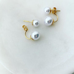 Front-Back: Pearl Dual Earrings