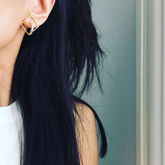 Floating Square Hoop Earrings