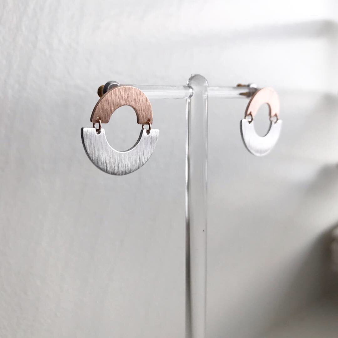 Circle Arch (two-tone) Earrings