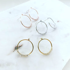 Circular Bling Earrings
