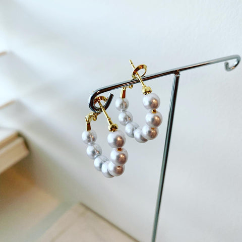 Pearl Simplicity Hoop Earrings