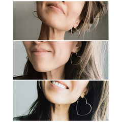 Timeless Heart Hoop Earrings