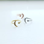 Moon & Star Ring