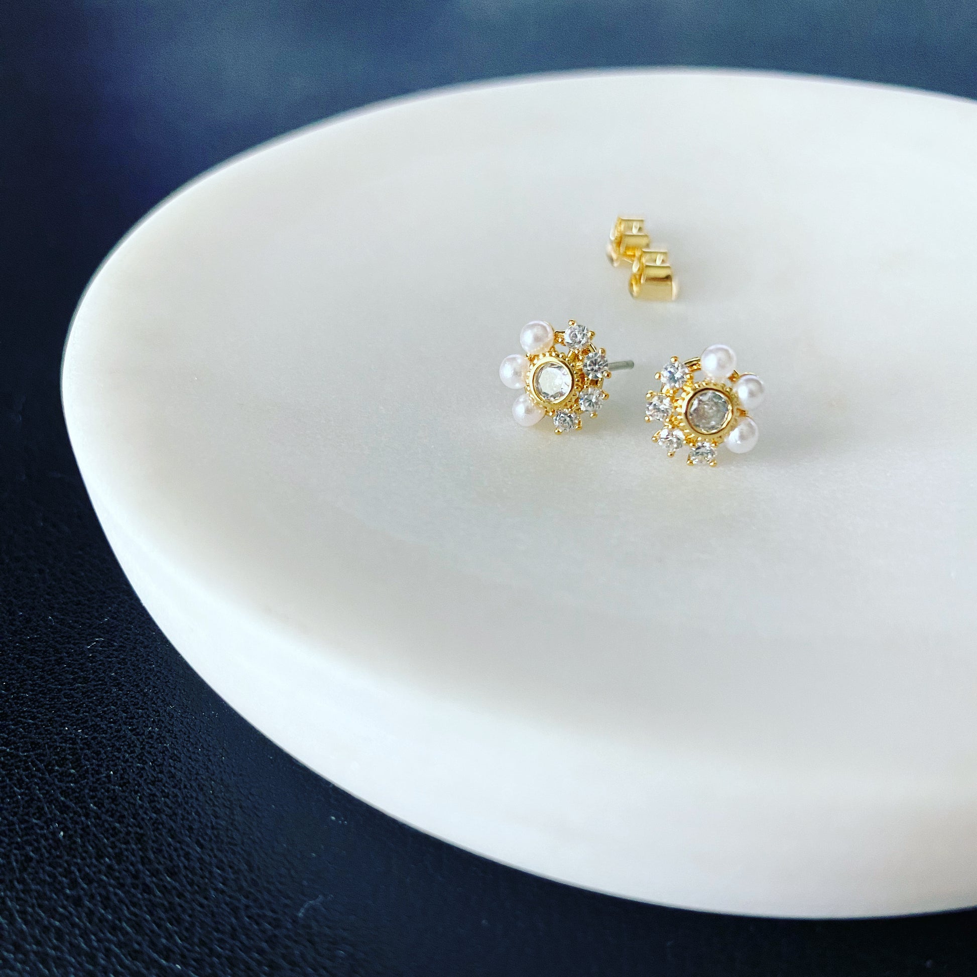 Pearl Eclipse Teeny Earrings