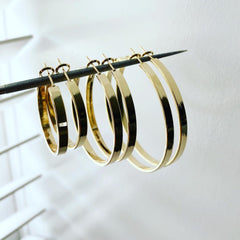Solid Flat Hoops