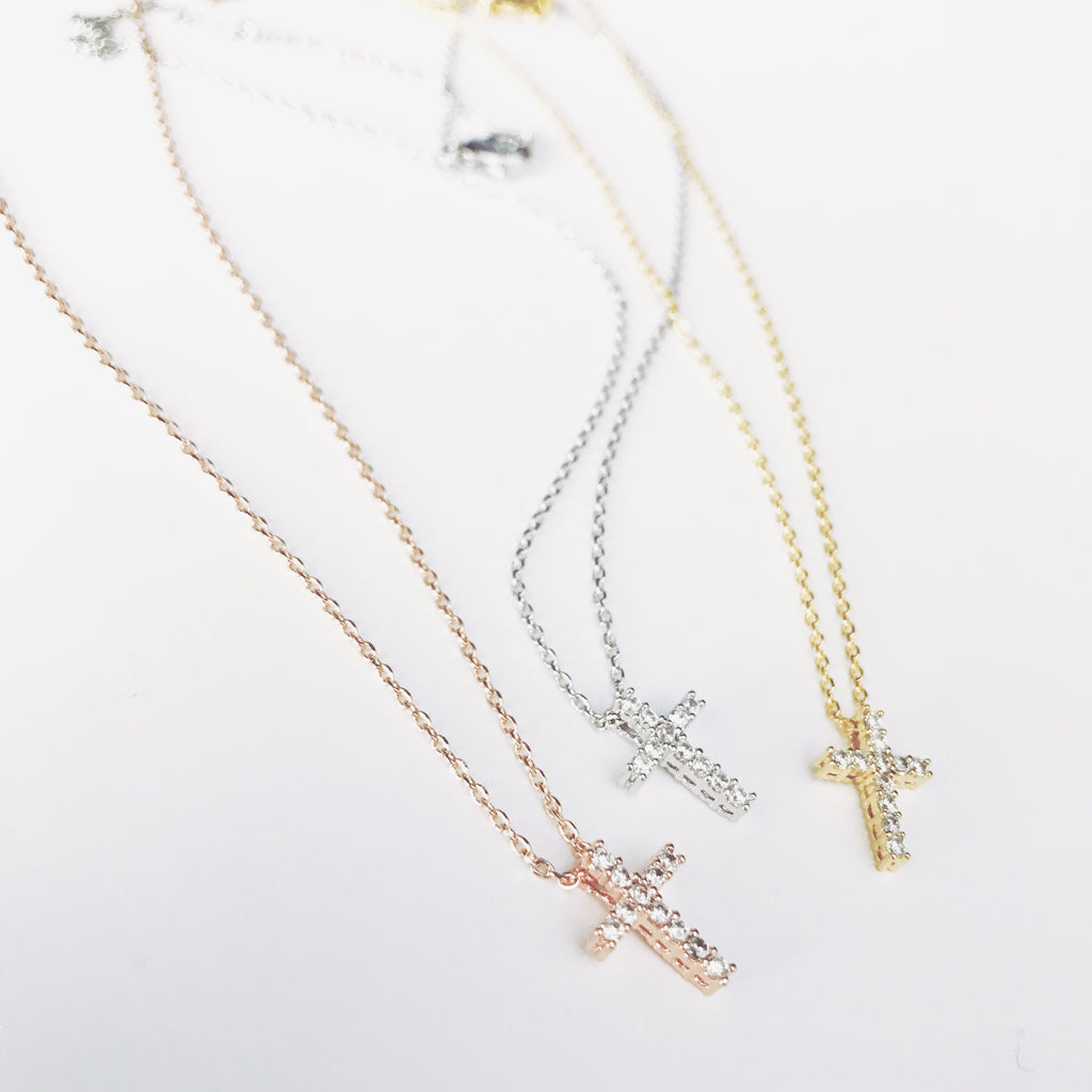 Pavé Cross Necklace