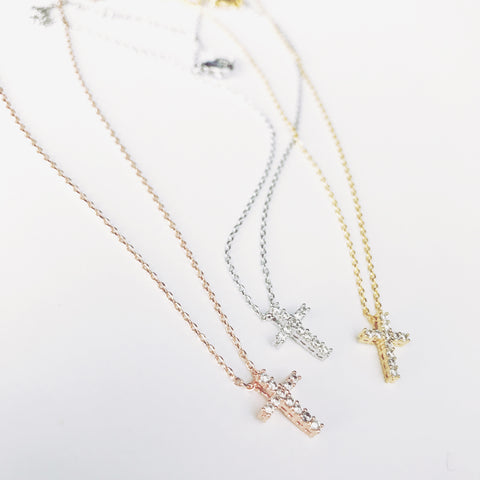 Pavé Cross Necklace