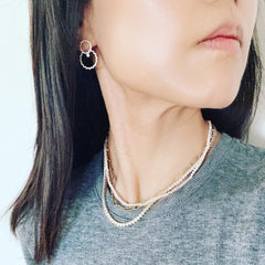 Front-Back: Pavé Open Circle Earrings