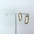 Pave Rectangular Hoop Earrings