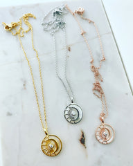 Celestial Sun Moon (MOP) Necklace