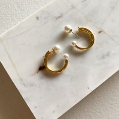 Front-Back: C-Pearl Earrings