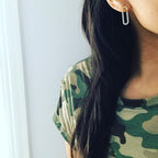 Oval Arch (two-tone) Earrings