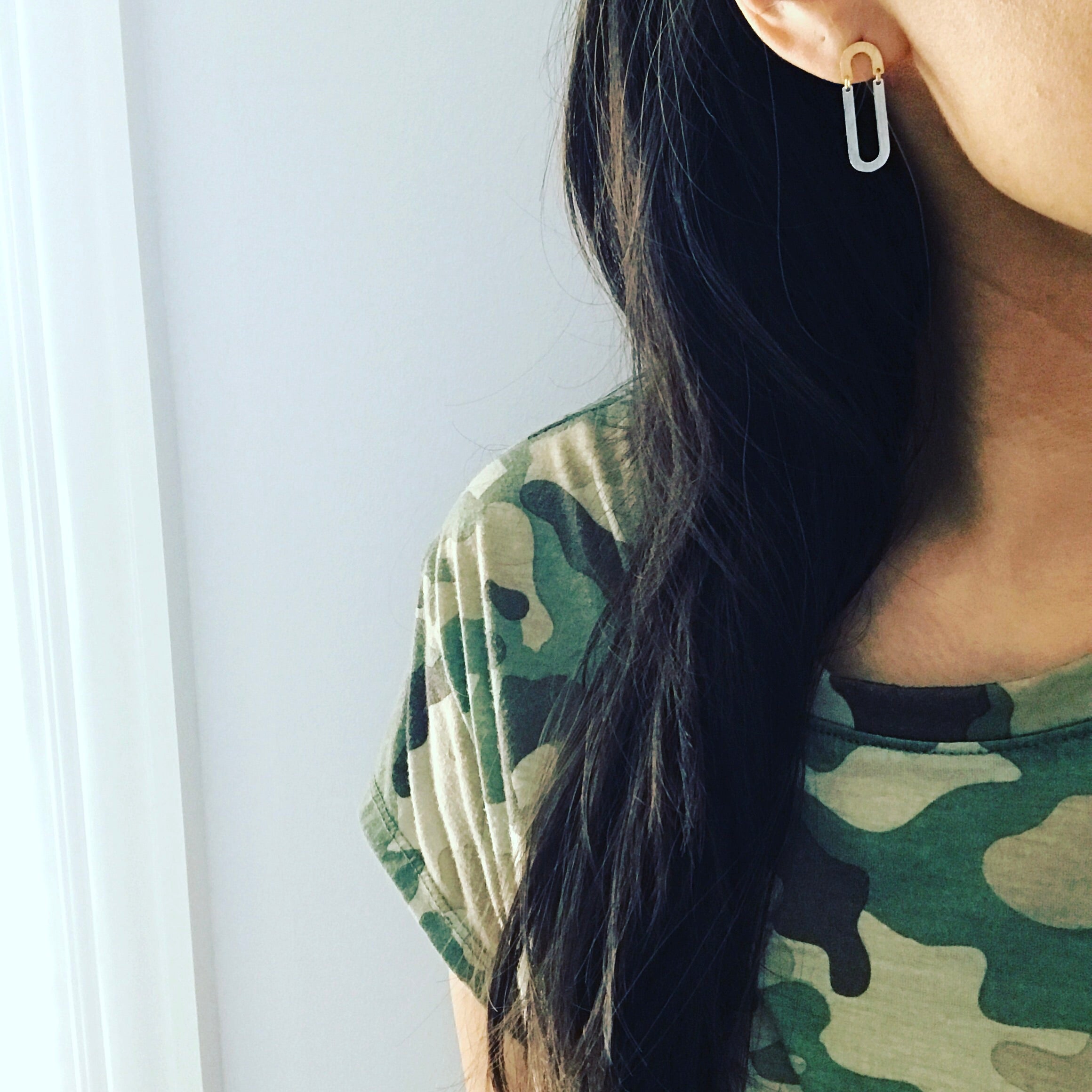 Oval Arch (two-tone) Earrings