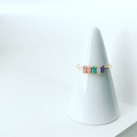 Zirconia (CZ): Unicorn Party Cluster Ring