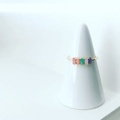 Zirconia (CZ): Unicorn Party Cluster Ring
