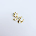 Huggie Hoop Earrings: Cubic Stack
