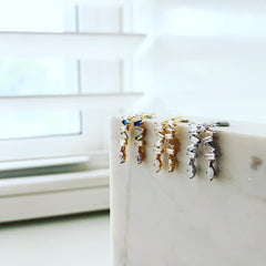 Falling Baguette Earrings
