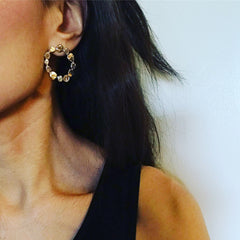 Pebble Circle Earrings