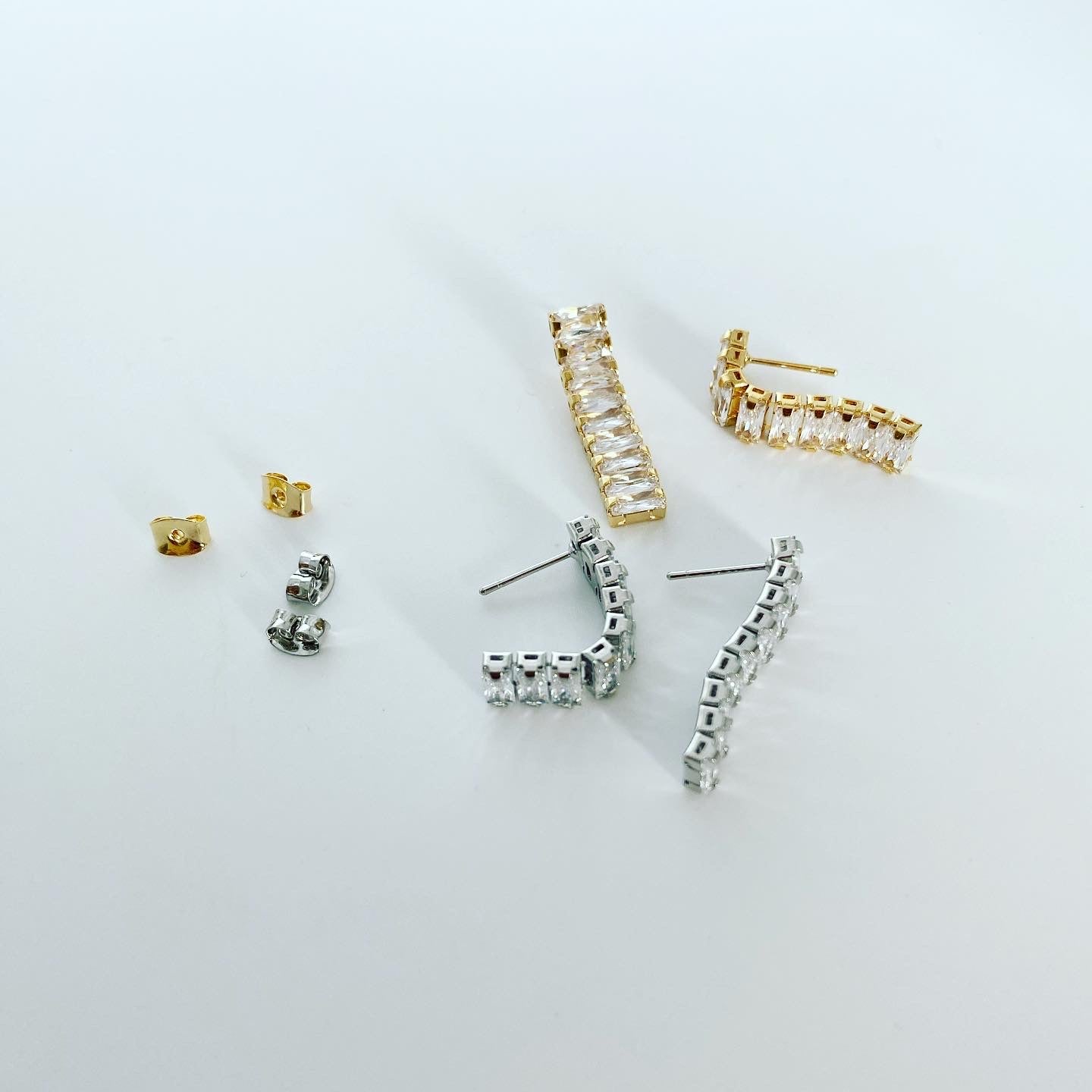 Baguette Column Earrings