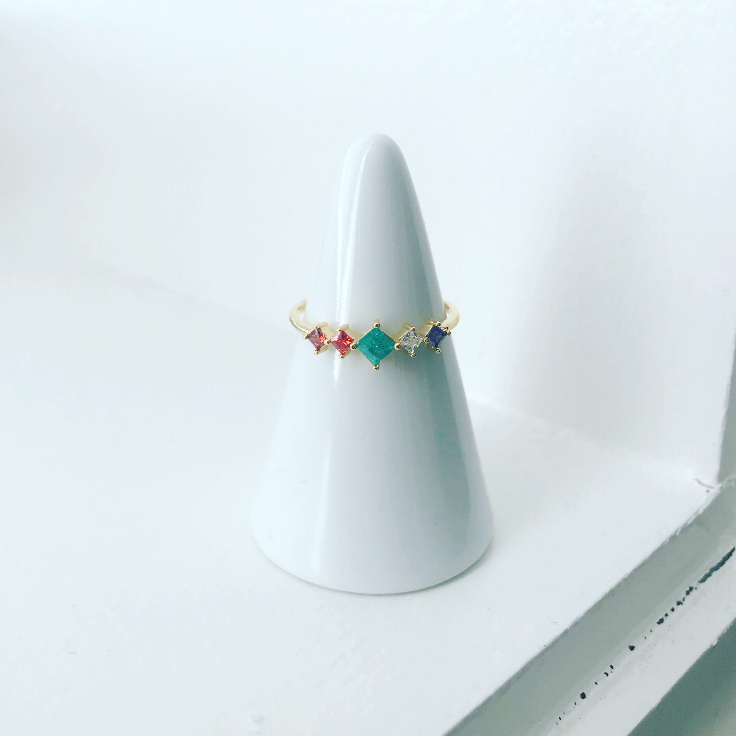 Zirconia (CZ): Diamond Cluster Ring