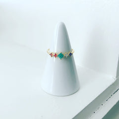 Zirconia (CZ): Diamond Cluster Ring